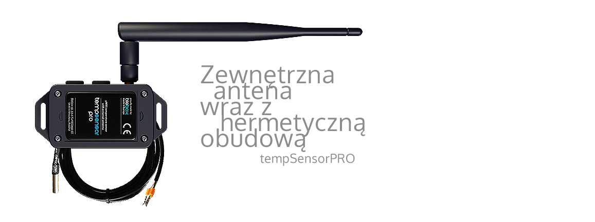 Zewnętrzna antena oraz hermetyczna obudowa tempSensorPRO - Blebox